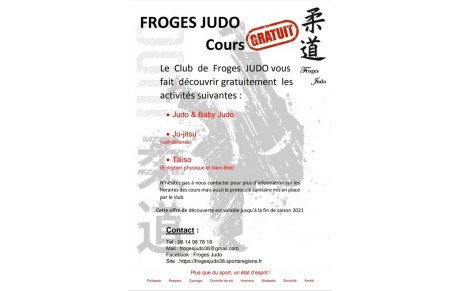 Cours de Judo gratuits